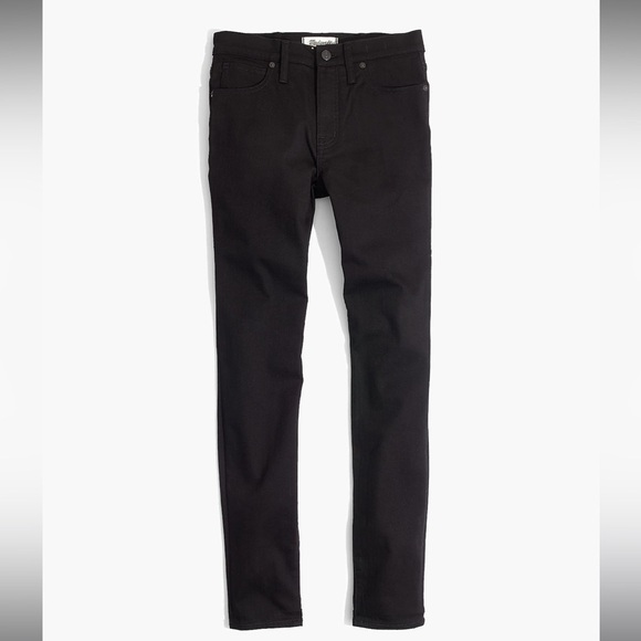MADEWELL 9" Mid-Rise Skinny Jeans in ISKO Stay Black | Size 24 - Picture 16 of 16